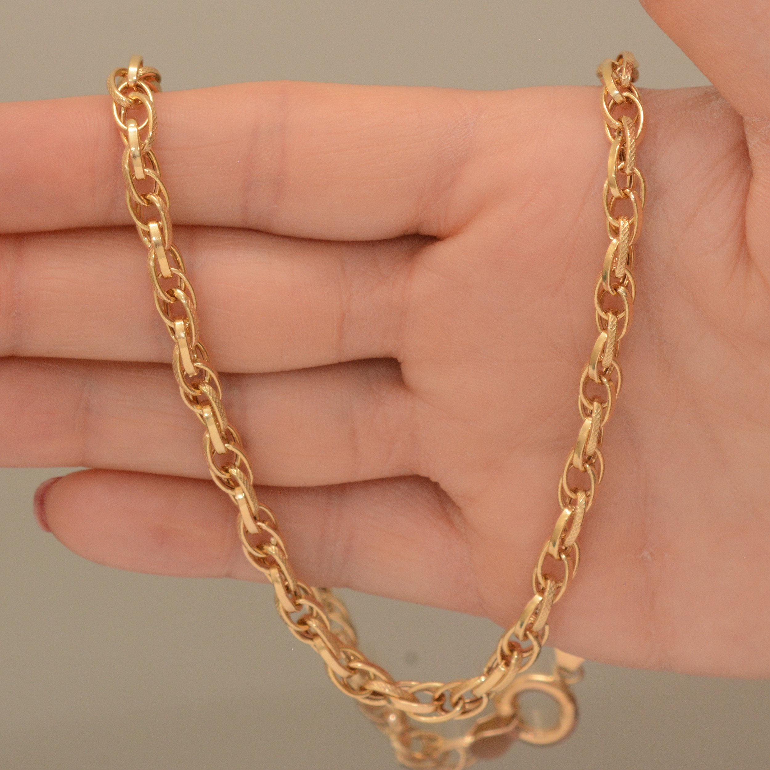 زنجیر طلا 18 عیار زنانه طلای مستجابی مدل آوا کد 45