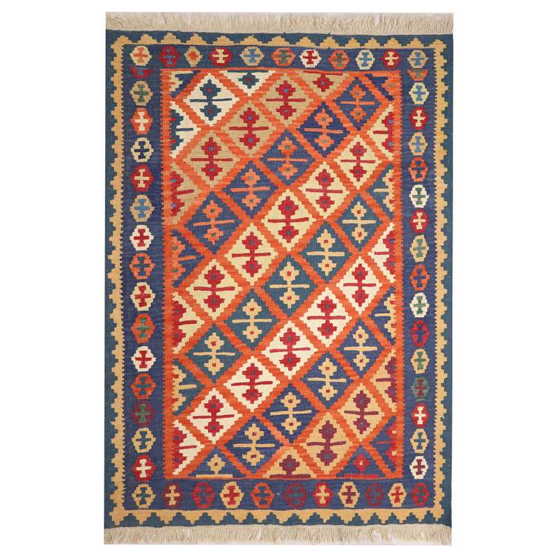 گلیم دستبافت دو ونیم متری طرح قشقایی کد140606