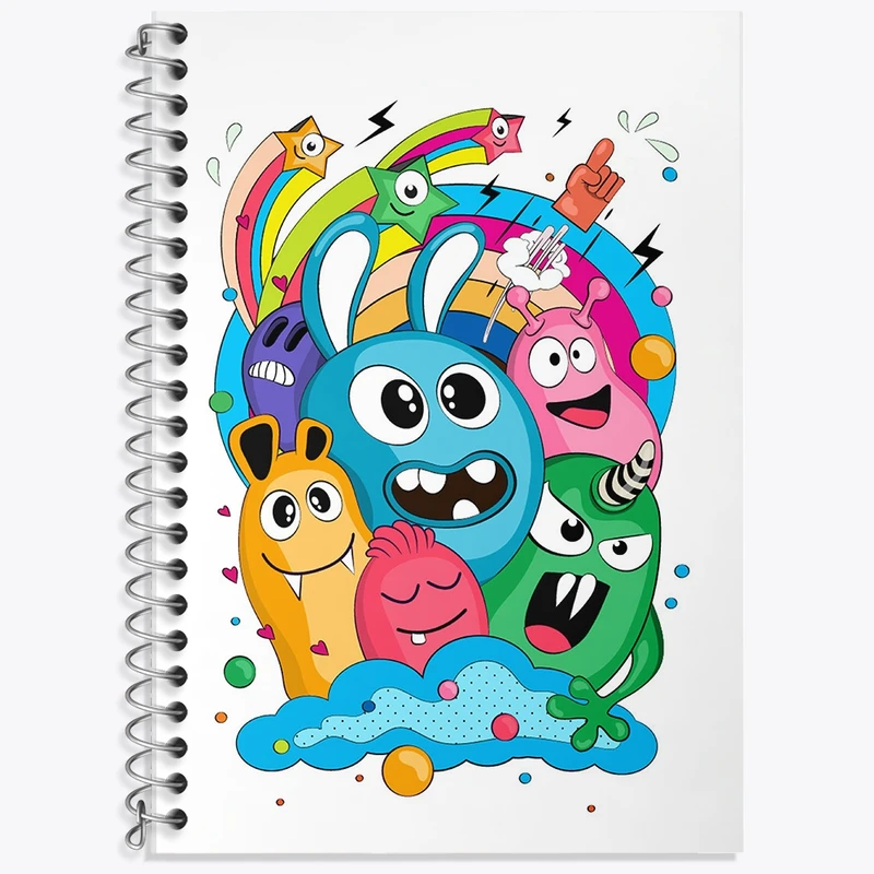 دفتر لغت 50 برگ خندالو طرح فانتزی کد F401