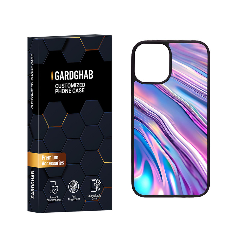 کاور گارد قاب مدل دور ژله ای پشت گلس ساده مناسب برای گوشی موبایل اپل iPhone 12 Mini