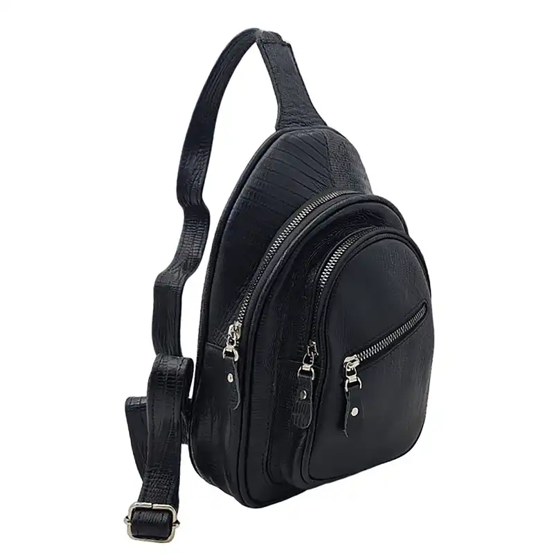 کیف کراس بادی زنانه مدل آفاق چرم طبیعی گاوی کد S_220