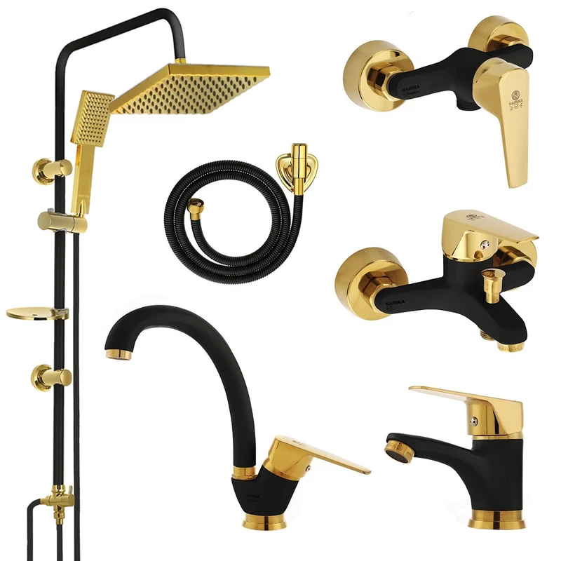 ست شیرآلات نایریکا مدل آروین کد B-02 مجموعه 6 عددی