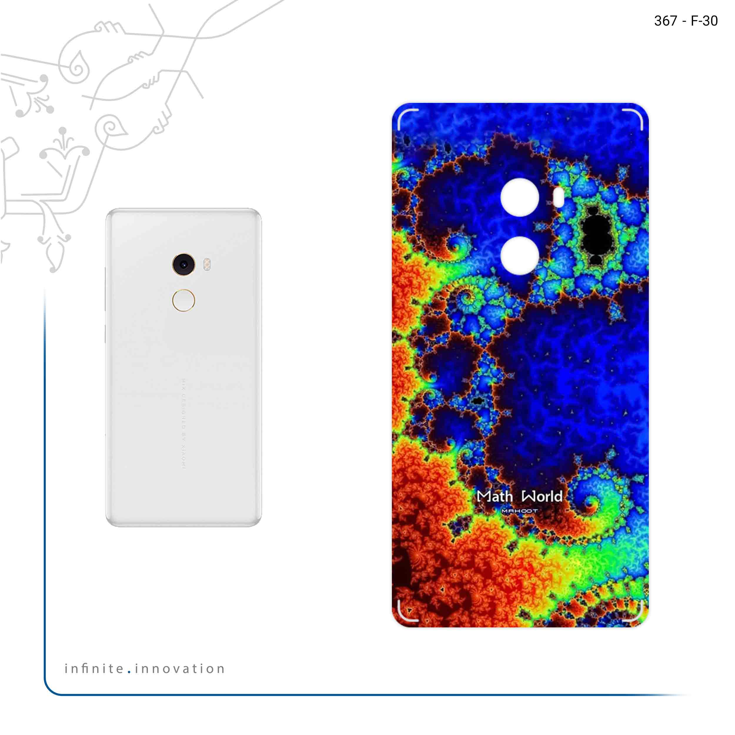 برچسب پوششی ماهوت مدل Mathematical Geometric Shape 5 مناسب برای گوشی موبایل شیائومی Mi Mix 2