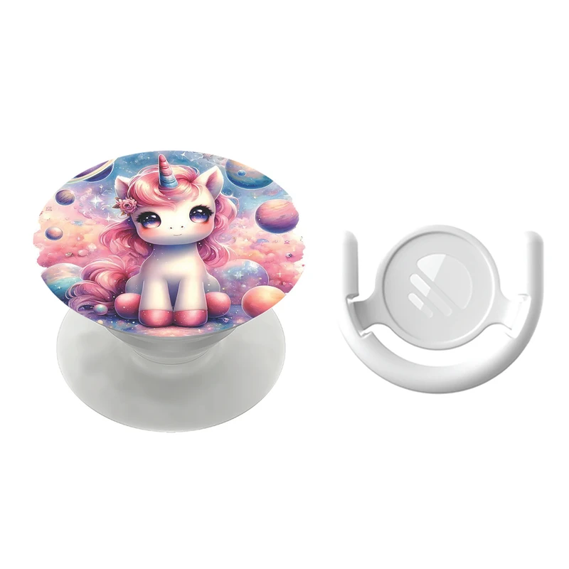 پایه نگهدارنده گوشی موبایل پاپ سوکت مگافون طرح اسب تک شاخ مدل 9716 به همراه پاپ کلیپ