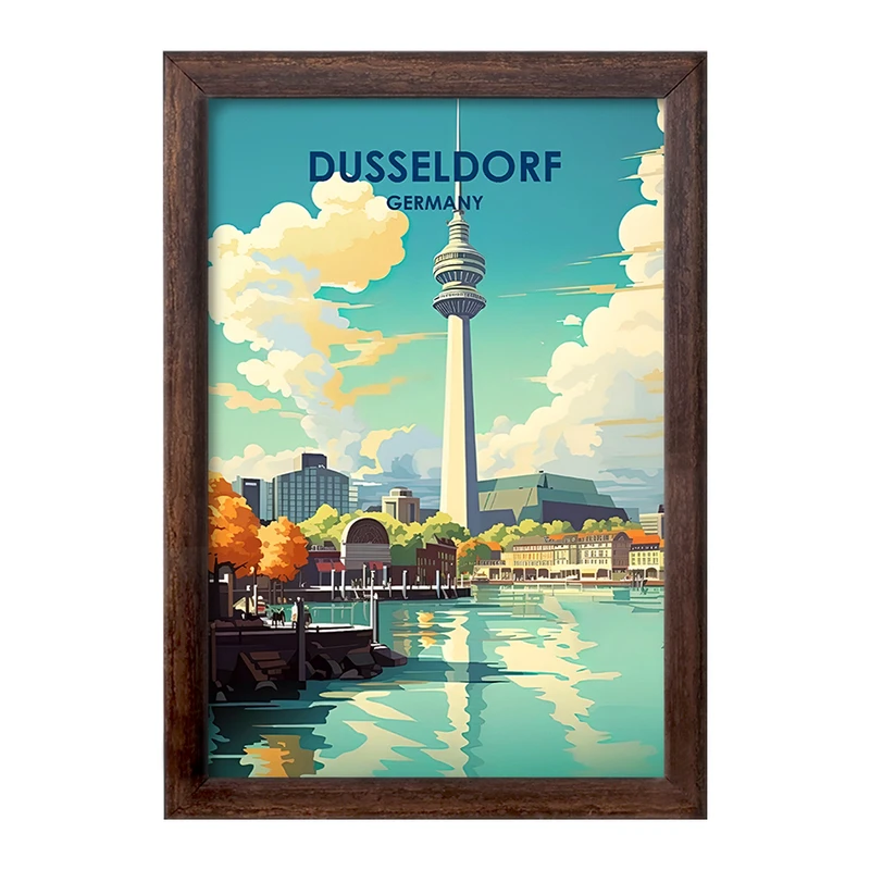 تابلو خندالو طرح دوسلدورف (Dusseldorf) کد F6320