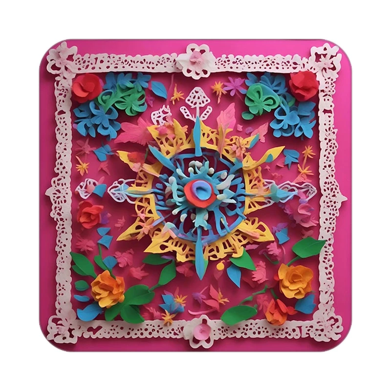 زیر لیوانی کاکتی طرح گل مدل mp16960