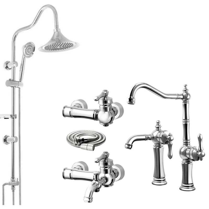 ست شیرآلات ادرینا مدل میلان پلاس مجموعه 6 عددی