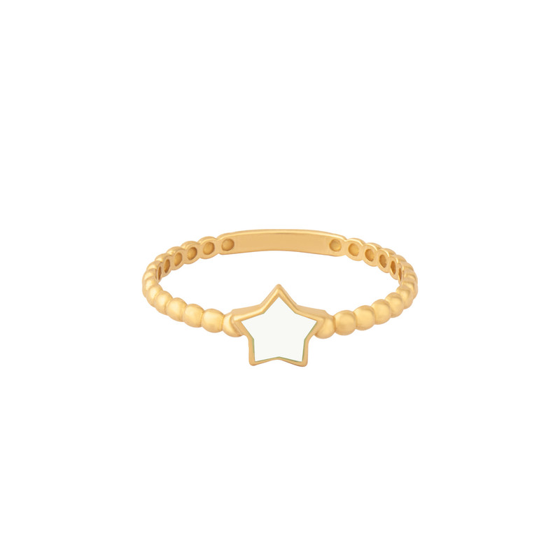 انگشتر طلا 18 عیار زنانه درگونه مدل ستاره نوستالژی سایز 51