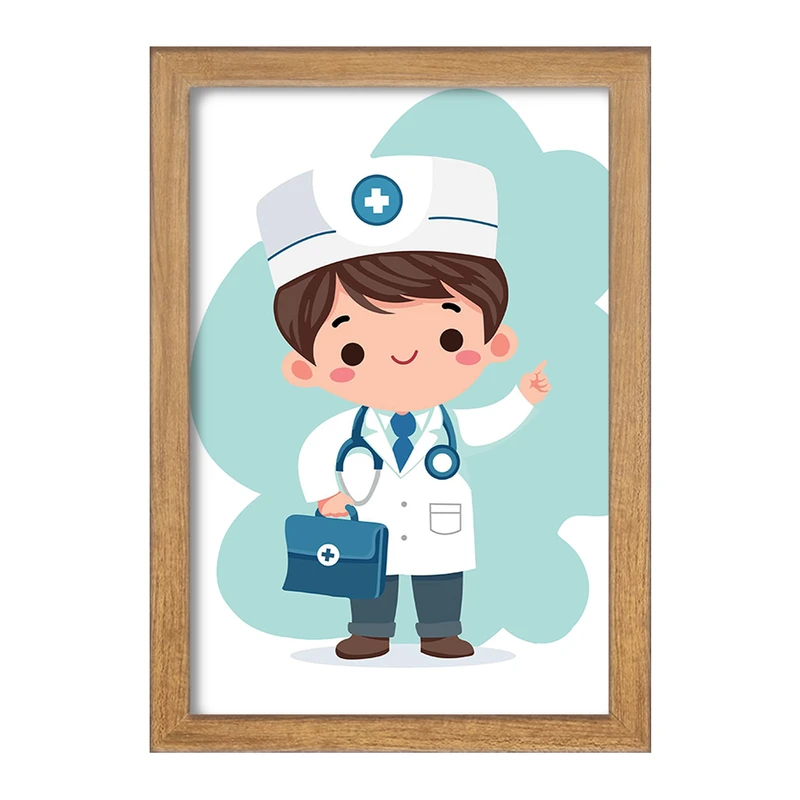 تابلو خندالو مدل پزشک و پرستار کودکانه کد 36509