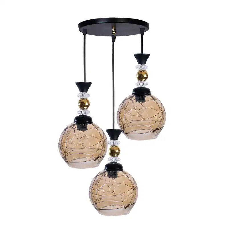 لوستر سه شعله مدل شکوفه N29