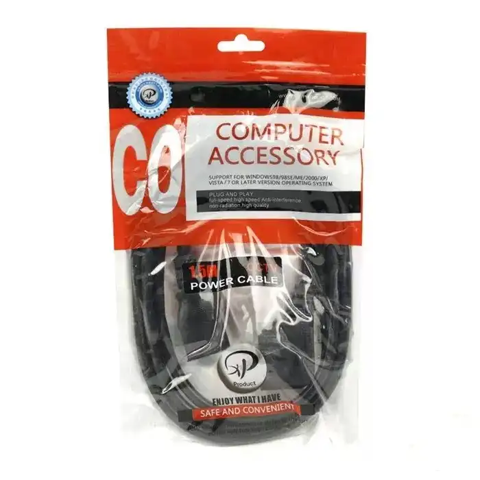 کابل برق سه پین کامپیوتر ایکس پی پروداکت مدل CCTV طول 1.5 متر بسته دو عددی