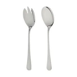 قاشق و چنگال سرو سالاد ناب استیل مدل برلین کد SZ-300-02