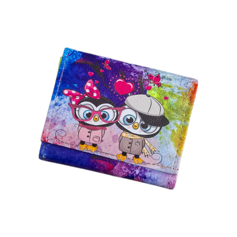 کیف پول زنانه مدل جغد قلب و عشق