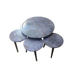 میز عسلی مدل انتیک1 مجموعه 4 عددی
