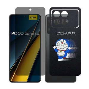 Glass Together model privacy Screen Protector Suitable for Xiaomi Poco X6 Pro Mobile Phone with Back cover sticker