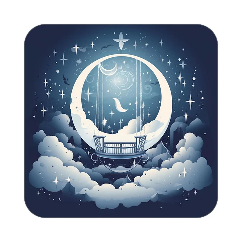 زیر لیوانی کاکتی طرح ماه و ستاره مدل mp52769