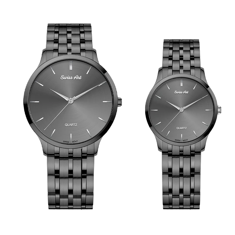 ست ساعت مچی عقربه‌ای کوارتز زنانه و مردانه سوئیس آرت مدل 920176-177DG0202