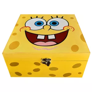 جعبه اسباب بازی کودک مدل کارتونی طرح باب اسفنجی کد BB02