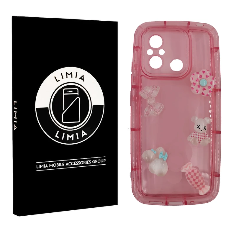 کاور لیمیا مدل فانتزی لنزدار ژله ای طرح عروسکی برجسته مناسب برای گوشی موبایل شیائومی Redmi 12 C 4G
