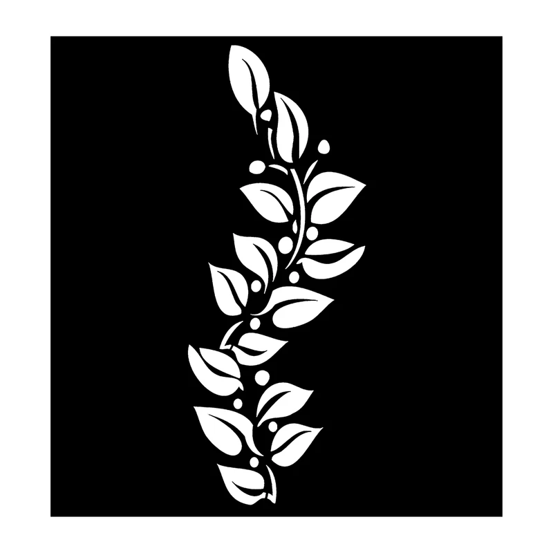 شابلون باتیس آرت طرح شاخه و برگ کد 670