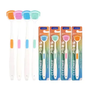 مسواک زبان‌شور مدل مسواک زبان شور کلینر برس نرم ، بسته 4 تایی (صورتی ، نارنجی ، آبی ، سبز) با برس نرم