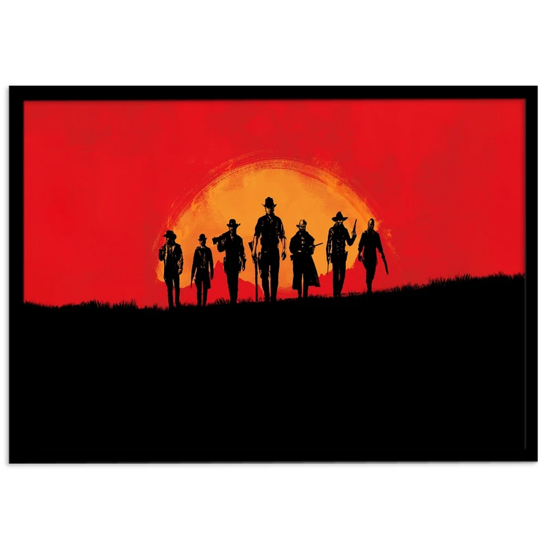 تابلو نوری بکلیت طرح بازی گیم نت Red Dead Redemption مدل چراغدار B-s1433