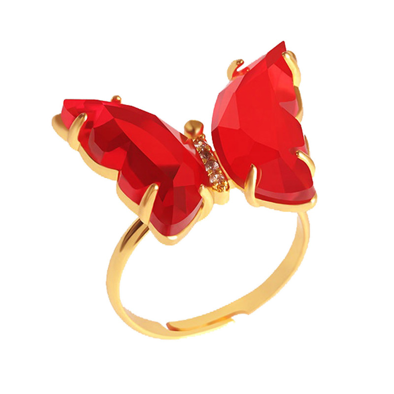 انگشتر زنانه مدل پروانه کریستالی کد 06 انگشتر زنانه مدل پروانه کریستالی کد 06