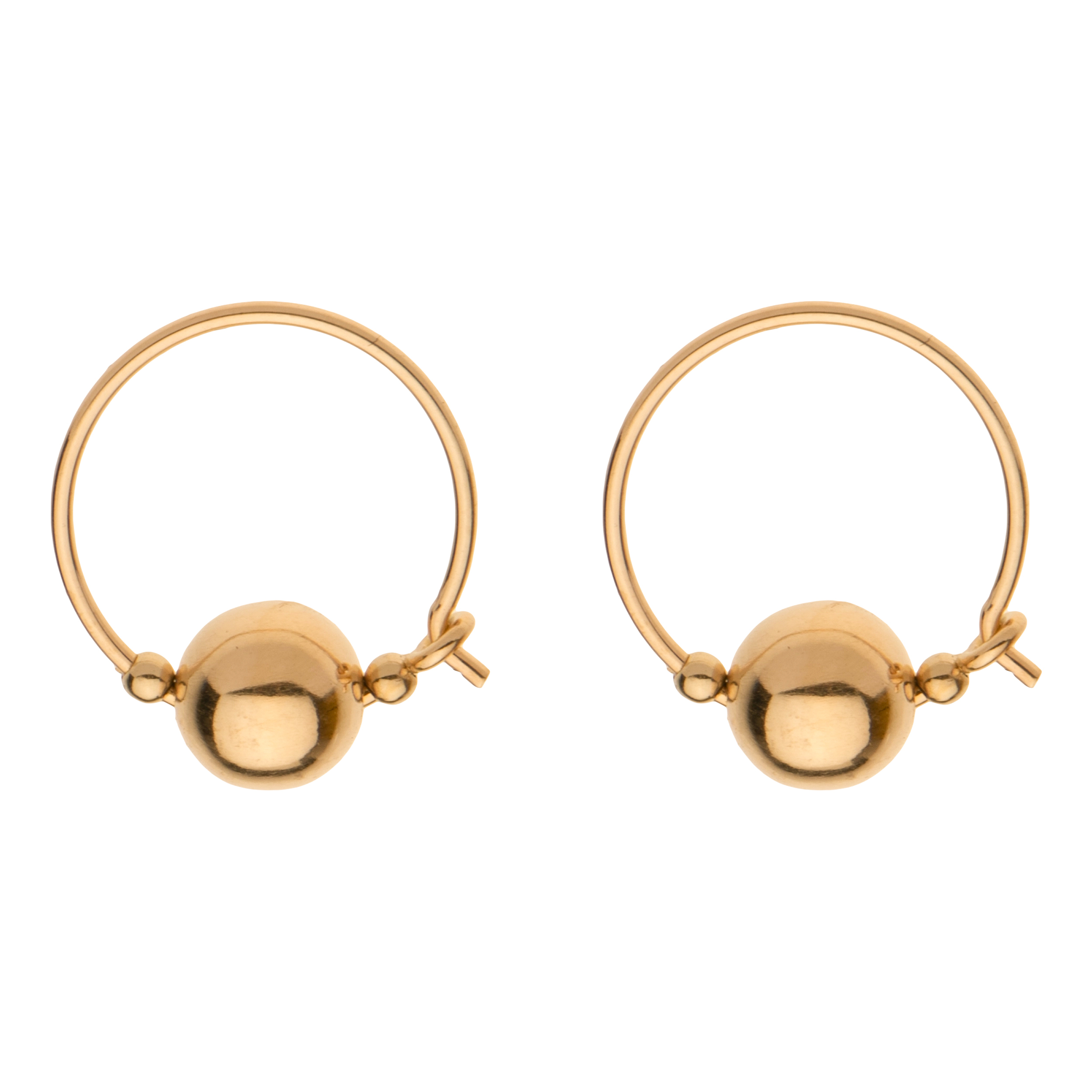 گوشواره حلقه‌ای طلا 18 عیار زنانه گلدم مدل E-3070014