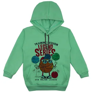 هودی پسرانه مدل توپ عینکی کد F197 رنگ سبز