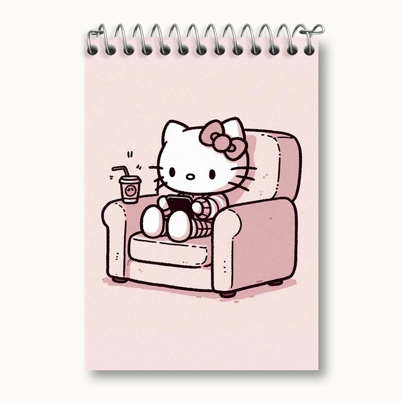 دفتر یادداشت 50 برگ خندالو طرح هلو کیتی (Hello Kitty) کد N1843