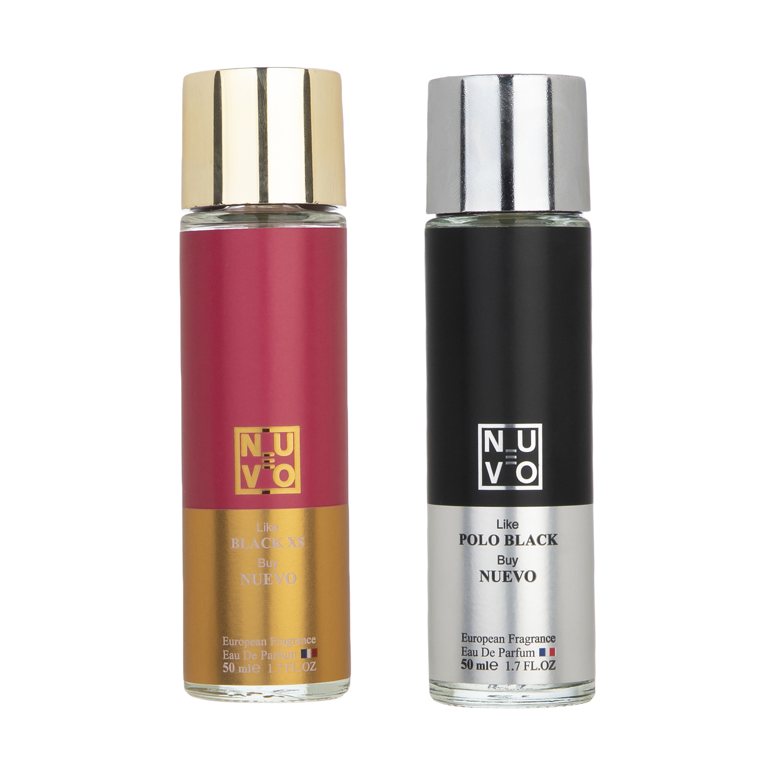 ست ادو پرفیوم مردانه نوئوو مدل POLO BLACK و ادو پرفیوم زنانه مدل BLACK XS حجم 50 میلی لیتر مجموعه 2 عددی