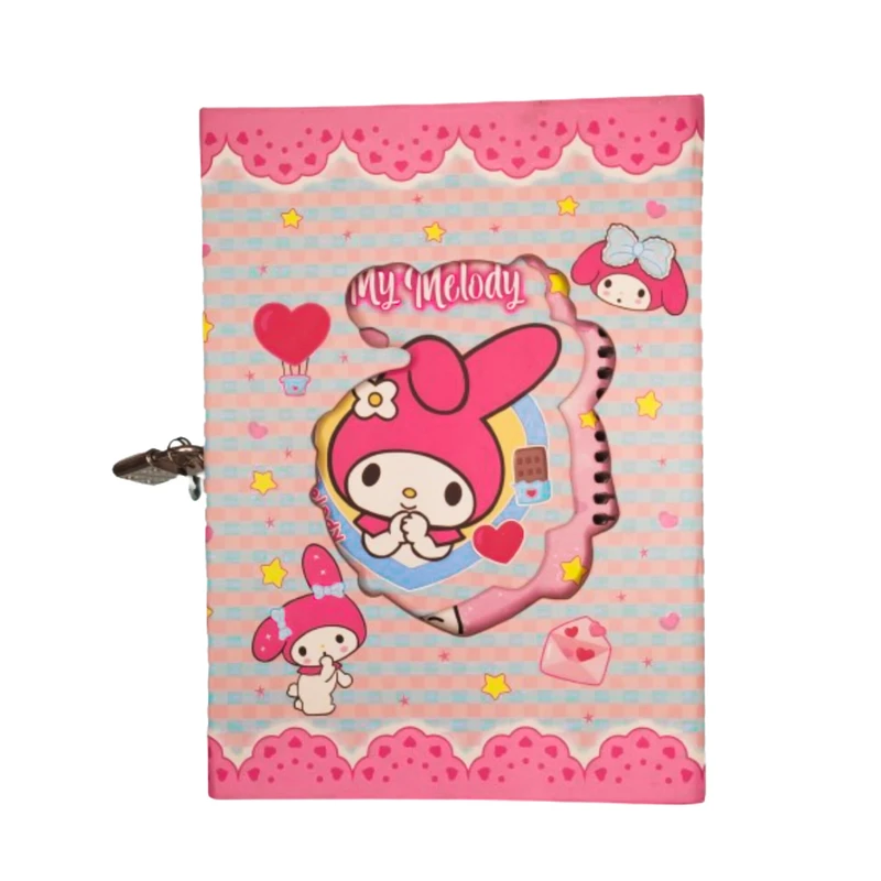 دفتر خاطرات 100 برگ سویل مدل قفل دار طرح ملودی