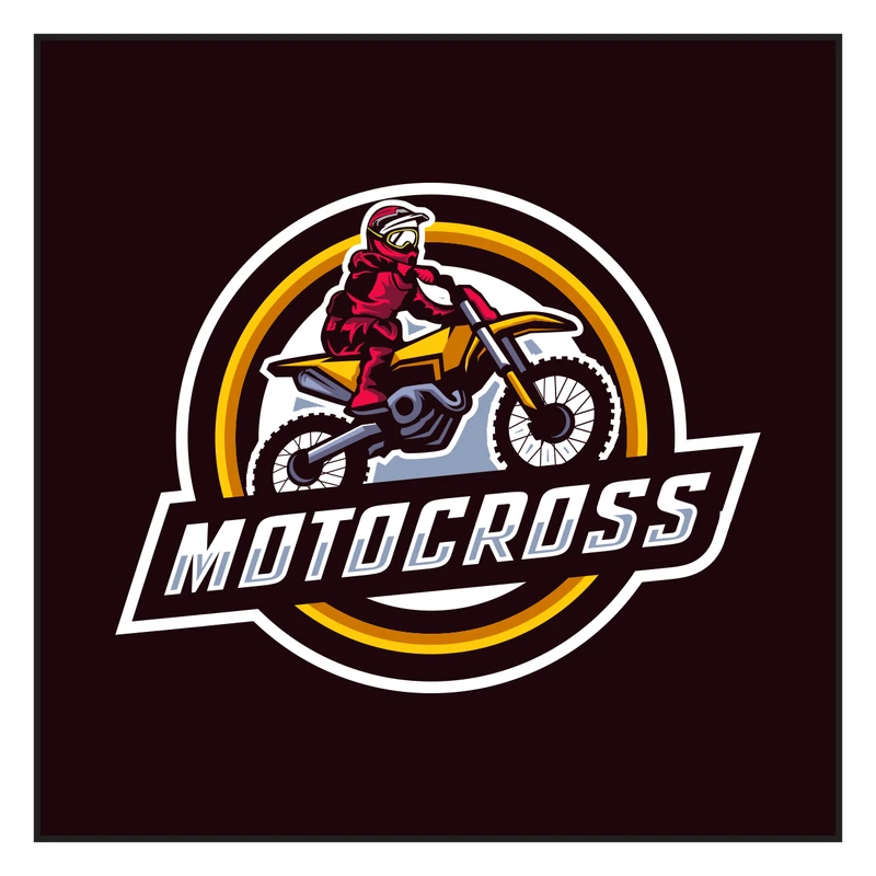 استیکر خودرو پویا مارکت طرح موتور کراس کد 2370