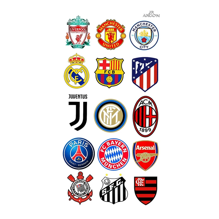 استیکر پارچه و لباس پاد آفرین مدل تیم های اروپایی کد 1777