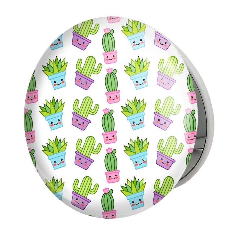 آینه جیبی خندالو طرح کاکتوس مدل تاشو کد 25484 