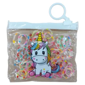 کش مو زنانه مدل گیس بافت طرح یونیکورن بسته 140 عددی