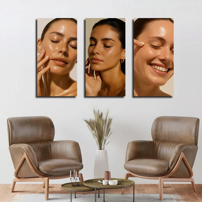 تابلو شاسی بکلیت طرح سالن و زیبایی پوست مدل SH-5126 مجموعه 3 عددی