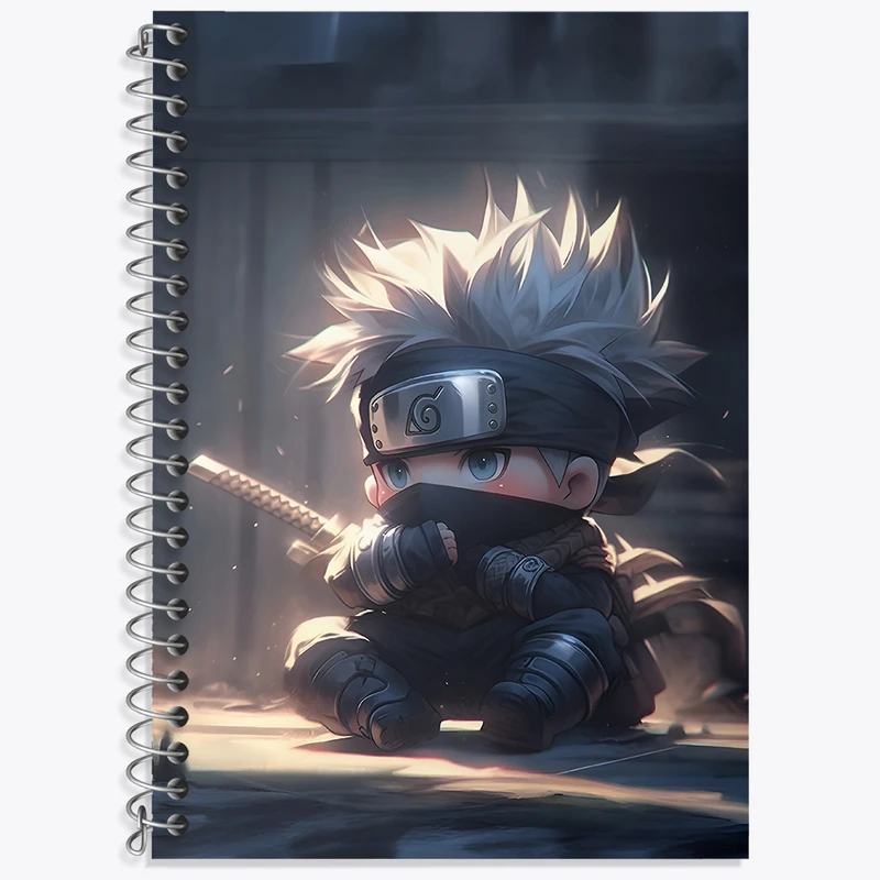 دفتر زبان 50 برگ خندالو مدل دو خط طرح انیمه ناروتو (Naruto) کد N4434