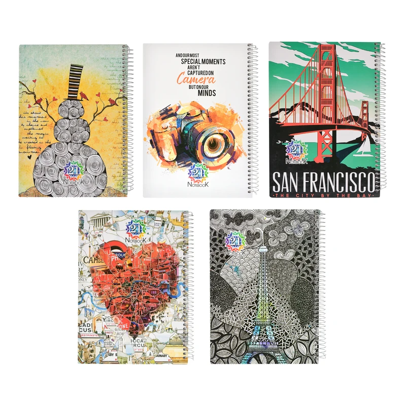 دفتر مشق 100 برگ مدل کلاسیک بسته 5 عددی