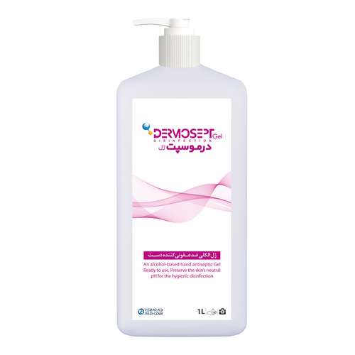 ژل ضدعفونی کننده دست شرکت رضاراد مدل Dermosept حجم 1000 میلی لیتر