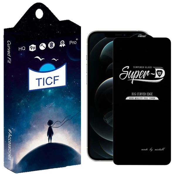 محافظ صفحه نمایش تی آی سی اف مدل  carbon Super D مناسب برای گوشی موبایل اپل IPHONE 12PROMAX