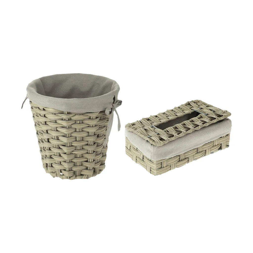 ست سطل و جای دستمال کاغذی مدل Batis کد BA5000