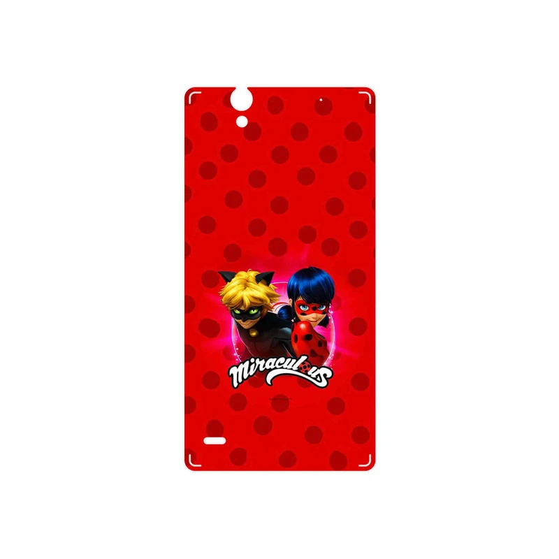 برچسب پوششی ماهوت مدل Ladybug and Cat Noir مناسب برای گوشی موبایل سونی Xperia C4