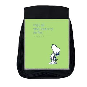 کوله پشتی مدرسه مدل اسنوپی و نوشته