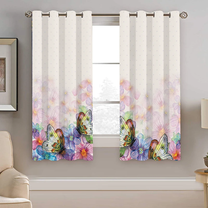 پرده نیروانا طرح پروانه مدل مخمل کد 4891 سایز 140×200 سانتی متر