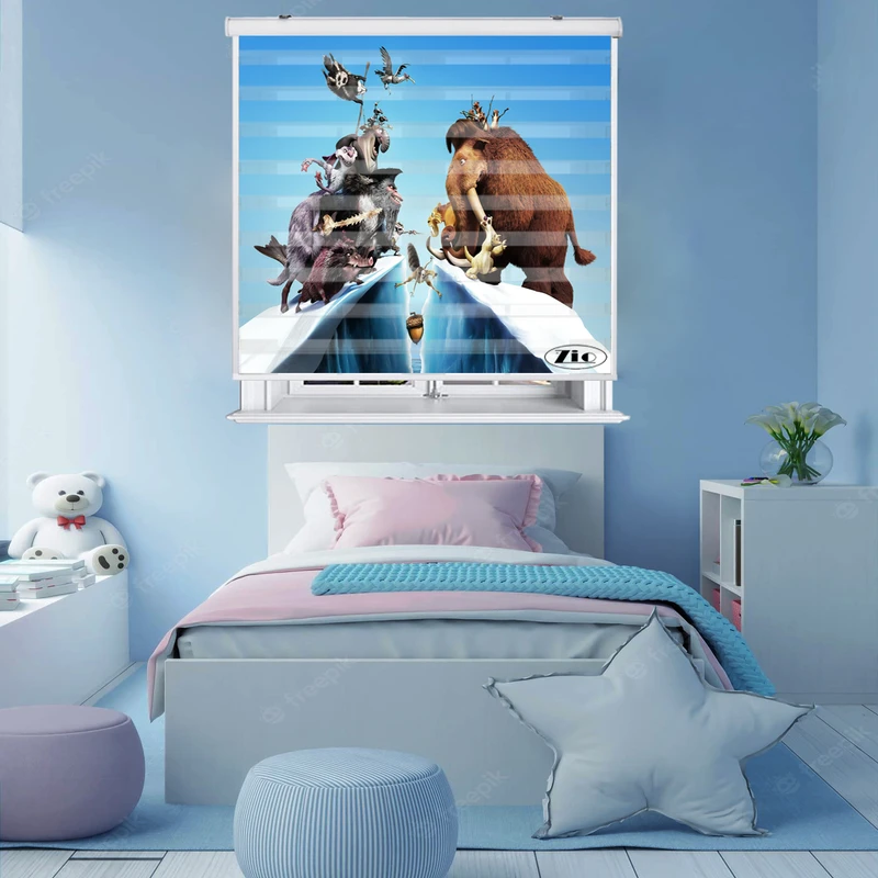 پرده زبرا زیو مدل K3029 سایز 150x200 سانتی متر