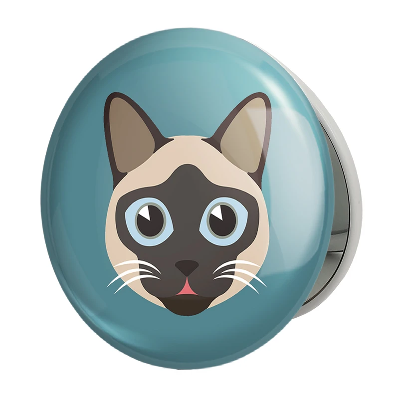 آینه جیبی خندالو طرح گربه مدل تاشو کد 5008 