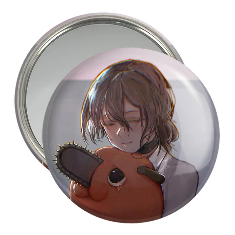 آینه جیبی خندالو مدل ریزه انیمه مرد اره ای Chainsaw Man  کد 22324