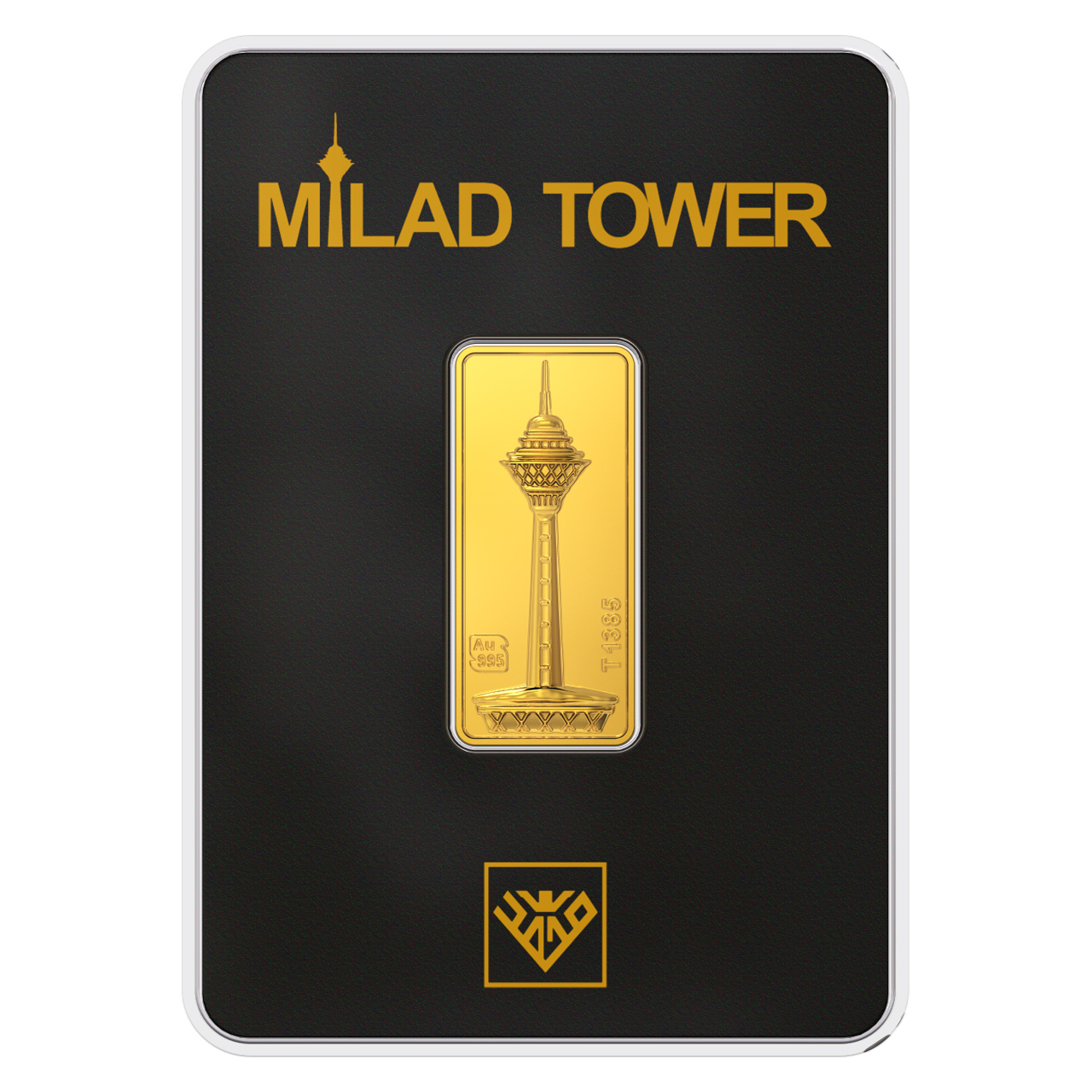 شمش طلا 24 عیار طلای محمد مدل GL+برج میلاد