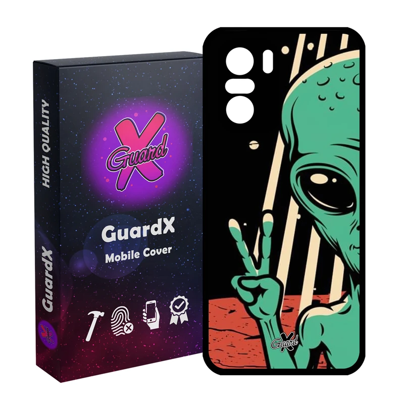 کاور گارد ایکس طرح Alien مدل Glass10499 مناسب برای گوشی موبایل شیائومی Poco F3/MI 11X/MI 11X Pro/Redmi K40/K40 Pro